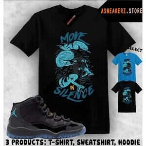 Shirt Match Aj 11 Gamma Blue Matching Tee Move In Silence T-Shirt